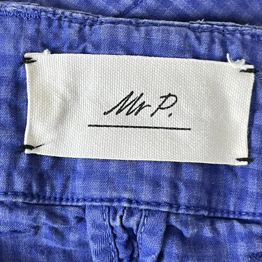 Mr. Porter Blue Checked Seersucker‎ Shorts M Resort Coastal Style Casual